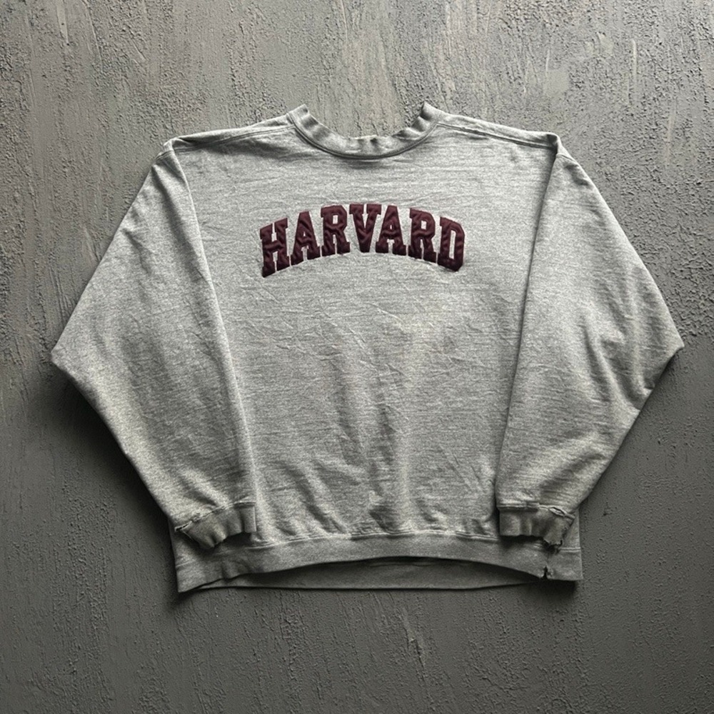 Vintage Harvard Sweatshirt XXL Grey 1990s Cotton USA‎